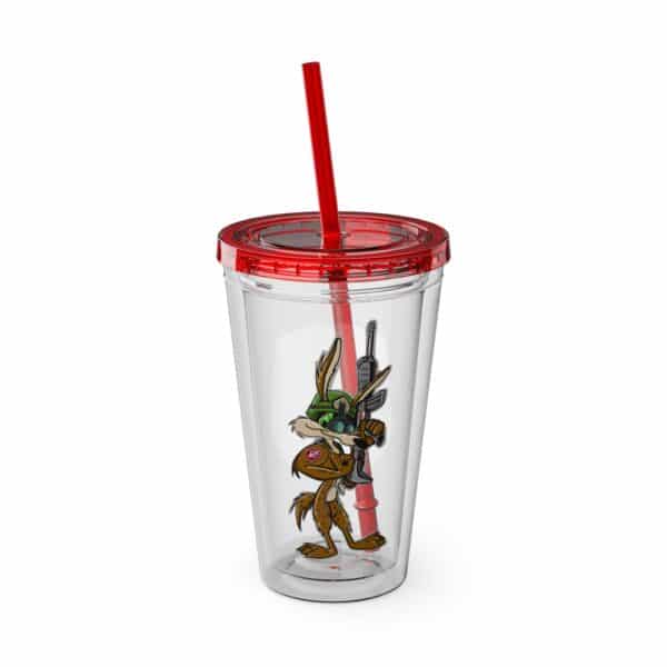 Obi the Coyote Sunsplash Tumbler with Straw, 16oz - 11 Colors - Image 94