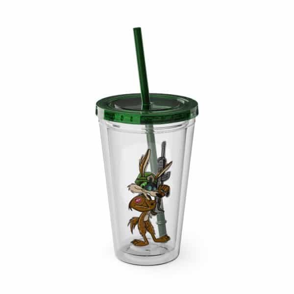 Obi the Coyote Sunsplash Tumbler with Straw, 16oz - 11 Colors - Image 25