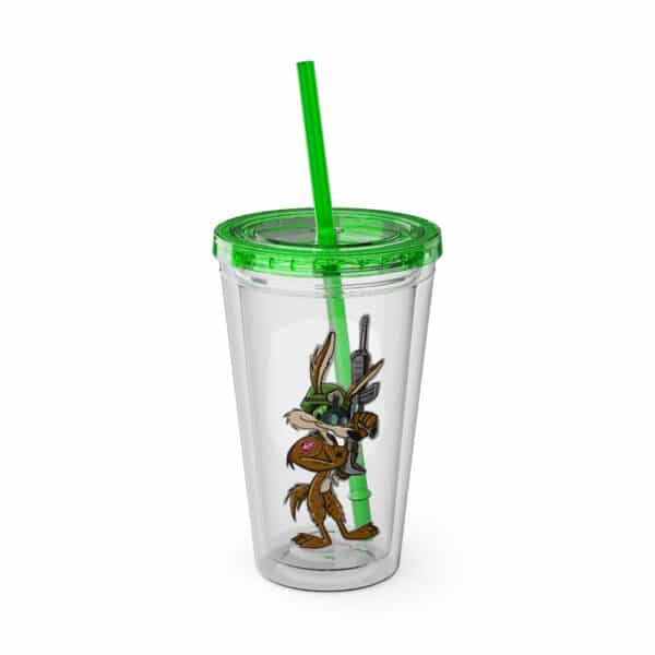 Obi the Coyote Sunsplash Tumbler with Straw, 16oz - 11 Colors - Image 46