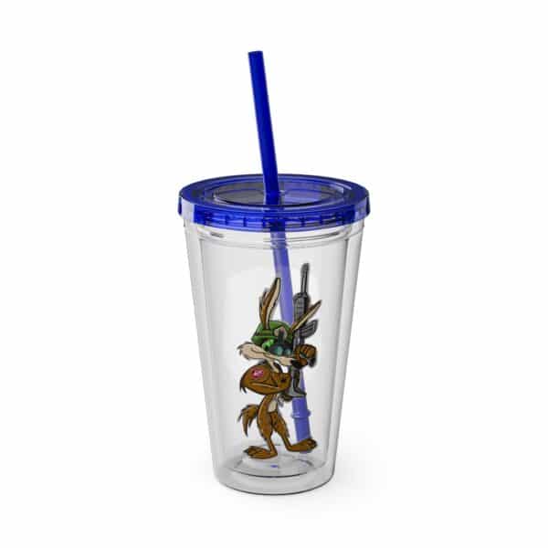 Obi the Coyote Sunsplash Tumbler with Straw, 16oz - 11 Colors - Image 19